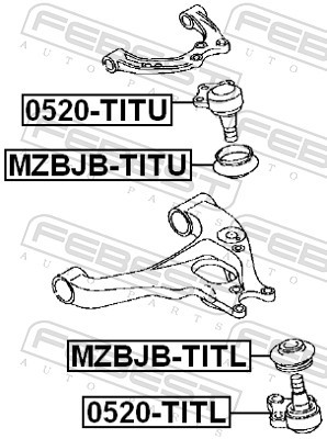 FEBEST-OE 0520-TITU.OE Ball Joint for MAZDA