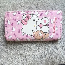 Sanrio Hello Kitty Pink Zip-Around Women's Cartoon Anime Wallet