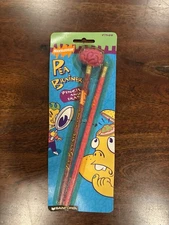 VTG Nickelodeon Yikes! Pea brainer Pencils 1997 RARE