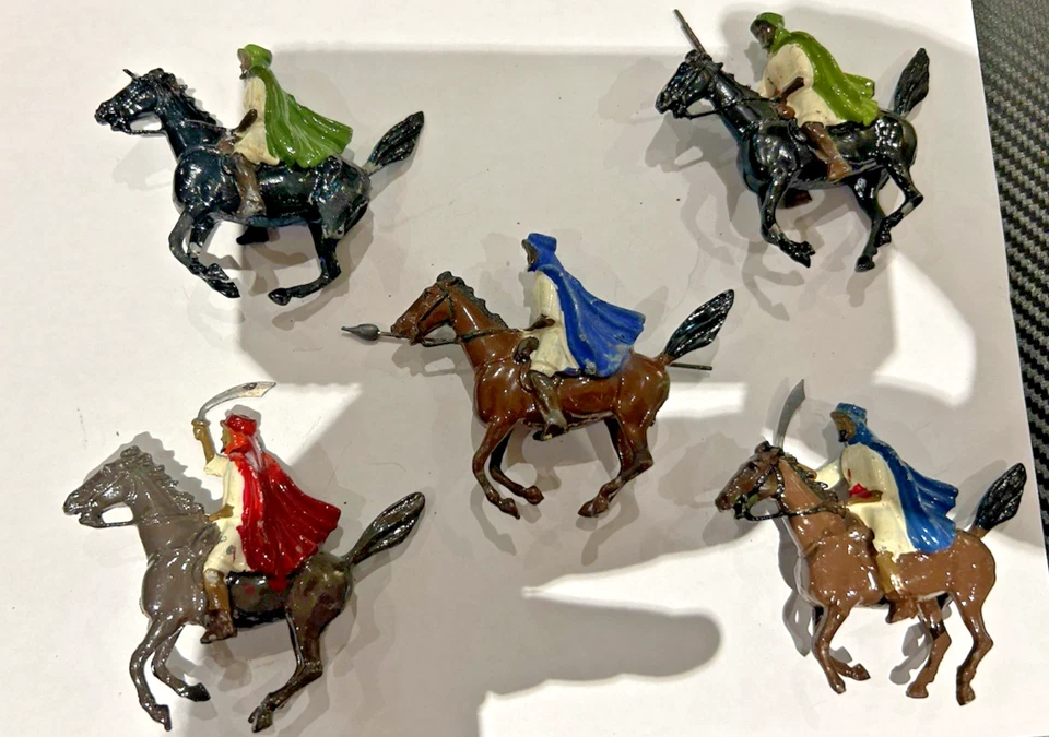 5 - ÁRABE MONTADO EN GRAN Bretaña con arma - rara figura de plomo vintage a caballo. Foto 4 de 4