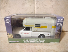 Greenlight 1:64 1968 Chevrolet C10 Pickup w/ Silver Streak Camper Limited Ed