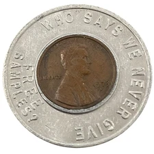 People's National Bank 1973 D Encased Lucky Penny Free Sample Monsey Rockland NY