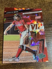 JORDYN BAHL 2025 Panini National VIP Gold Pack Rated Rookie Red Cracked Ice /99