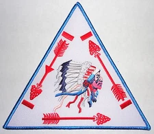 Order of the Arrow WHITE Background Vigil Triangle 6" OA Jacket Patch - BSA