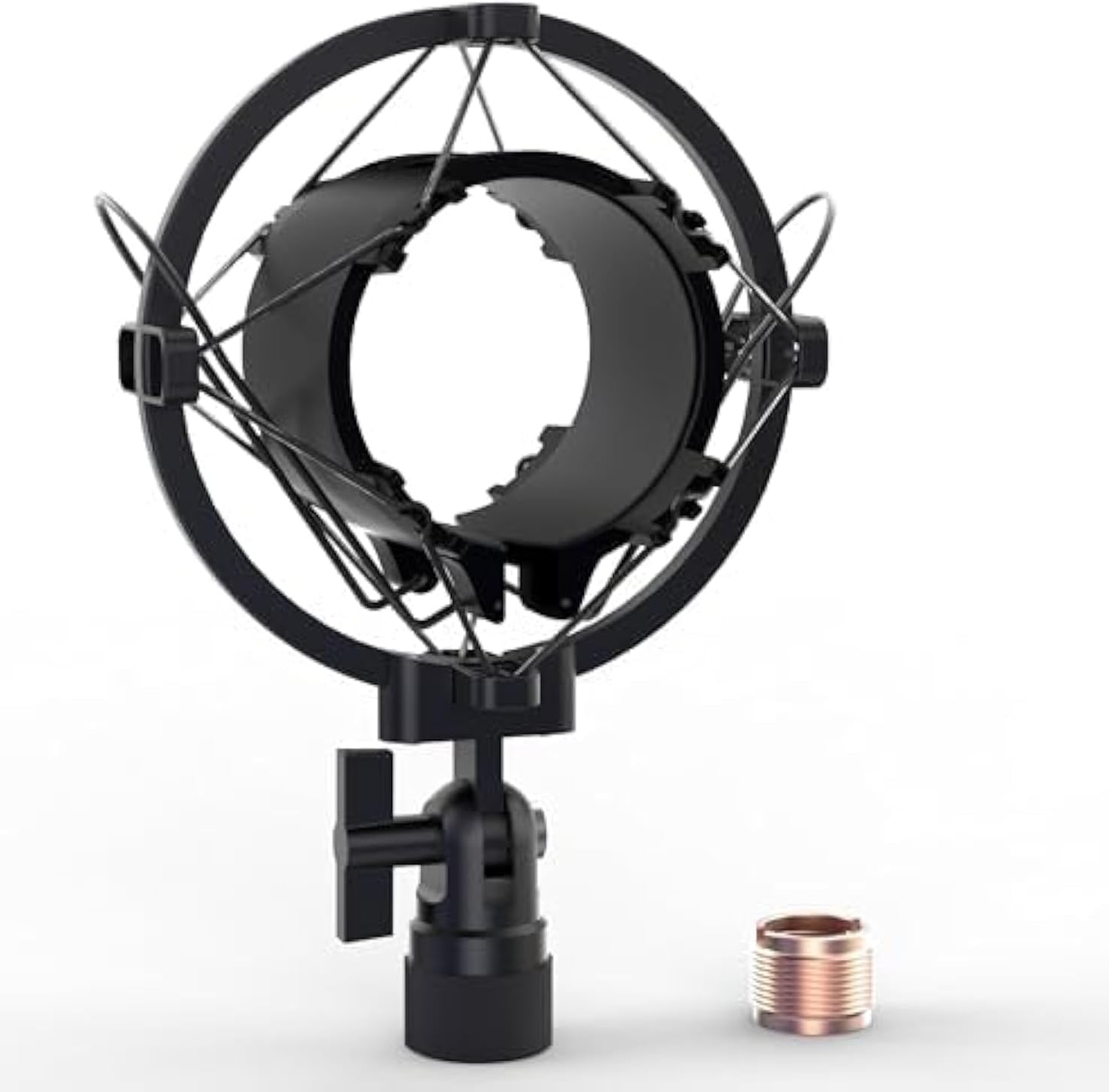 Microphone Shock Mount, Shock Mount Mic Holder Clip for Noise Isolation, anti Vi-image