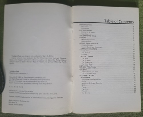 GDW Classic Traveller RPG Adventure 3 Twilight's Peak GDW314 1980 Sehr Gut - Bild 10 von 13