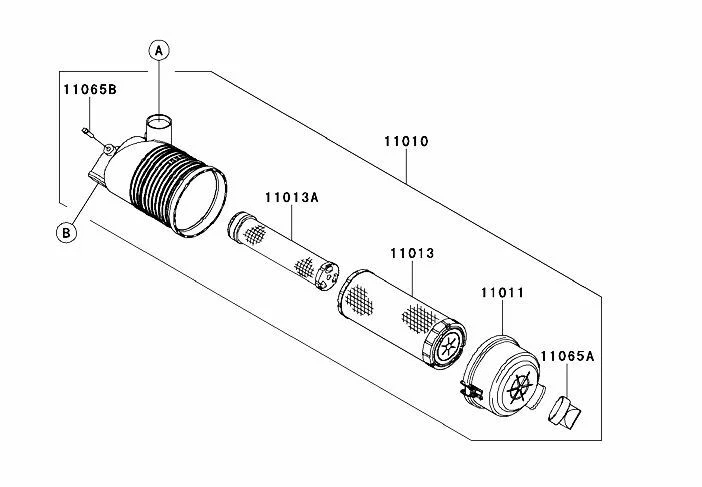 Conjunto de filtro de aire OEM Kawasaki reemplaza Ferris / Snapper 5023139SM, 5023139 Foto 3 de 3