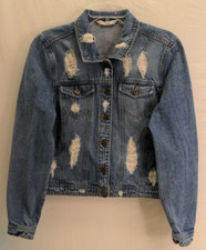 Highway Premium Denim Jeans Youth Girls Jacket Distressed XL