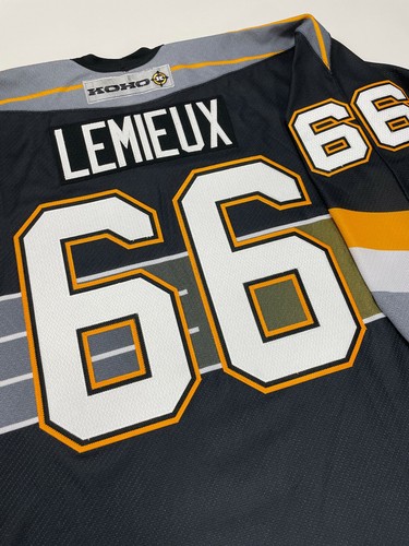 MARIO LEMIEUX PITTSBURGH PENGUINS 1995 KOHO NEGRA TERCERA CAMISETA X-GRANDES BOLÍGRAFOS ROBÓTICOS - Imagen 3 de 5