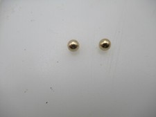 14KT. Yellow Gold 5MM Push On Screw Off Ball Earrings