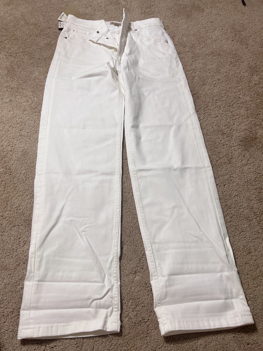 パンツ BURBERRY Women Straight Pants 8107668 C1410 WHITE Burberry womens Straight high Rise White Jeans 29 NWT | eBay