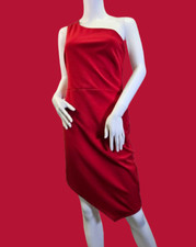 Red Womens Large Asymmetrical Dress by Crystal Doll