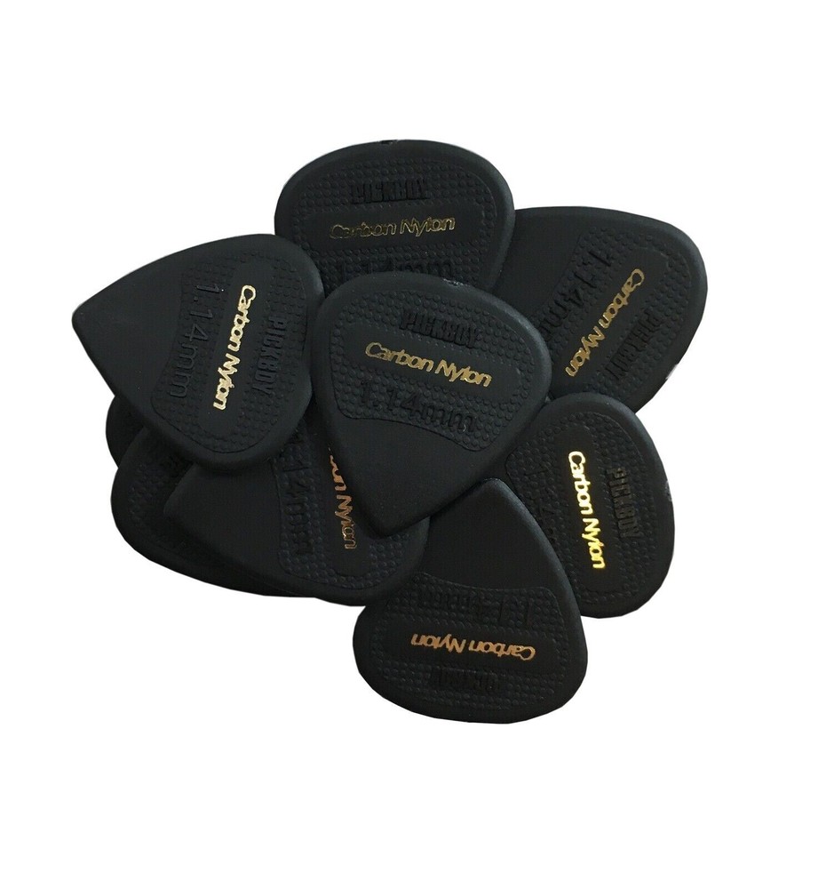 Pickboy Guitar Picks 10 Pack Carbon 1.14mm Heavy / Extra Heavy