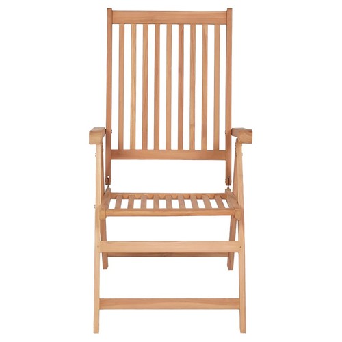 Tidyard 4 Piece Folding Reclining Garden Chair Teak Wood Backrest O6Y0 - Picture 3 of 8