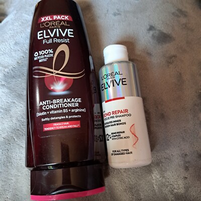 L'oreal Elvive Anti Breakage Conditioner 700ml Bond Repair Shampoo 200ml NEU