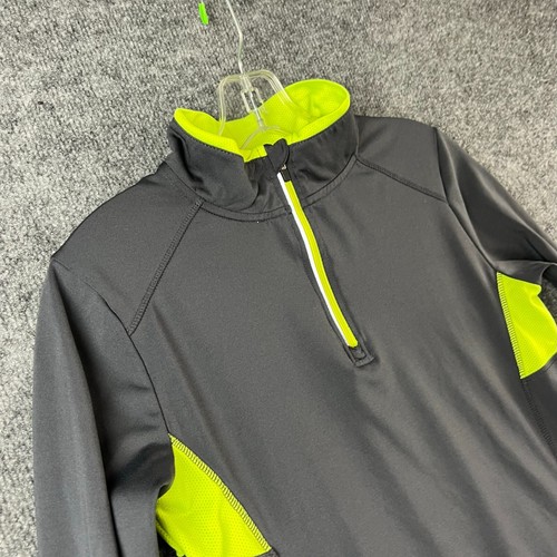 Reebok Jacket Men Small Gray Run Running Athletic Pullover 1/4 Zip Sweatshirt - Imagen 6 de 17