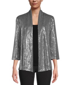 ladies silver evening jacket