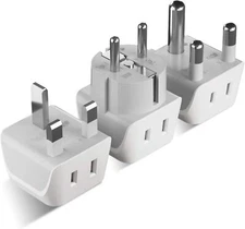 Ceptics African Travel Adapter Set 2 in 1 USA to Africa, S. Africa, Nigeria,