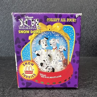 Vintage 101 Dalmatians Snow Dome 1996 McDonald s  Snow Furries New in Box