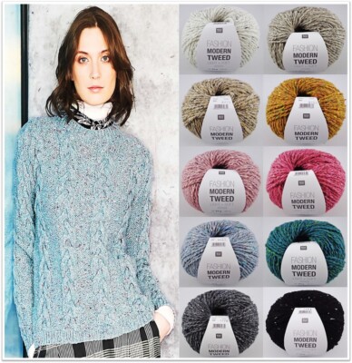 50g Rico Design Fashion Modern Tweed Light & Soft Aran Garn Wolle GP 109,80 /1kg