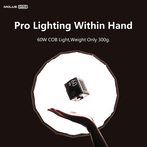 ZHIYUN MOLUS G60 60W COB LED Video Fill Light Photography Lighting 2700K-6500K - Picture 2 of 8
