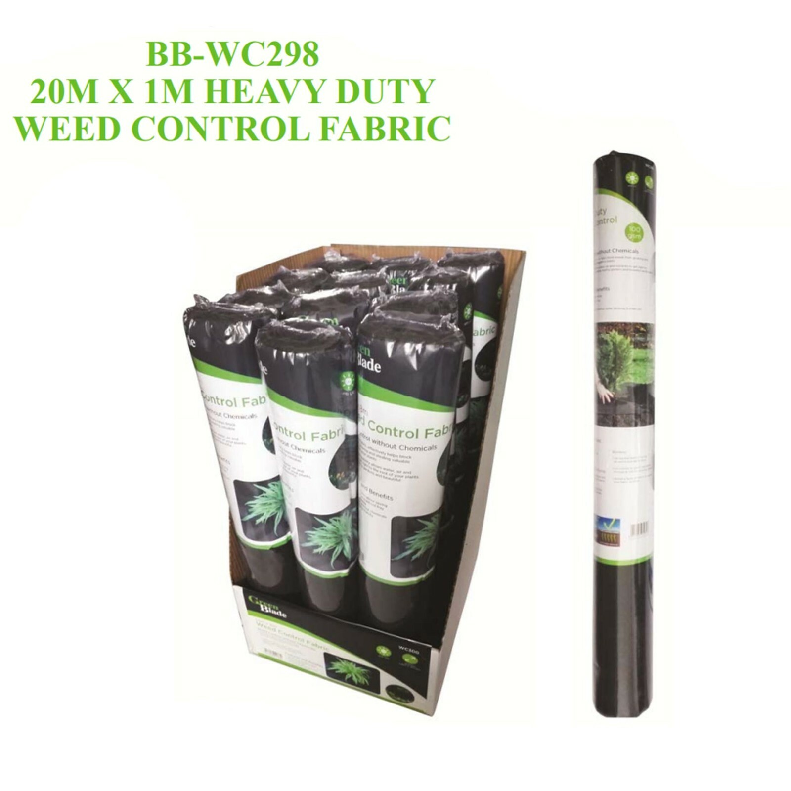 HEAVY DUTY WEED CONTROL FABRIC MEMBRANE GARDEN GROUND COVER MAT 100GSM