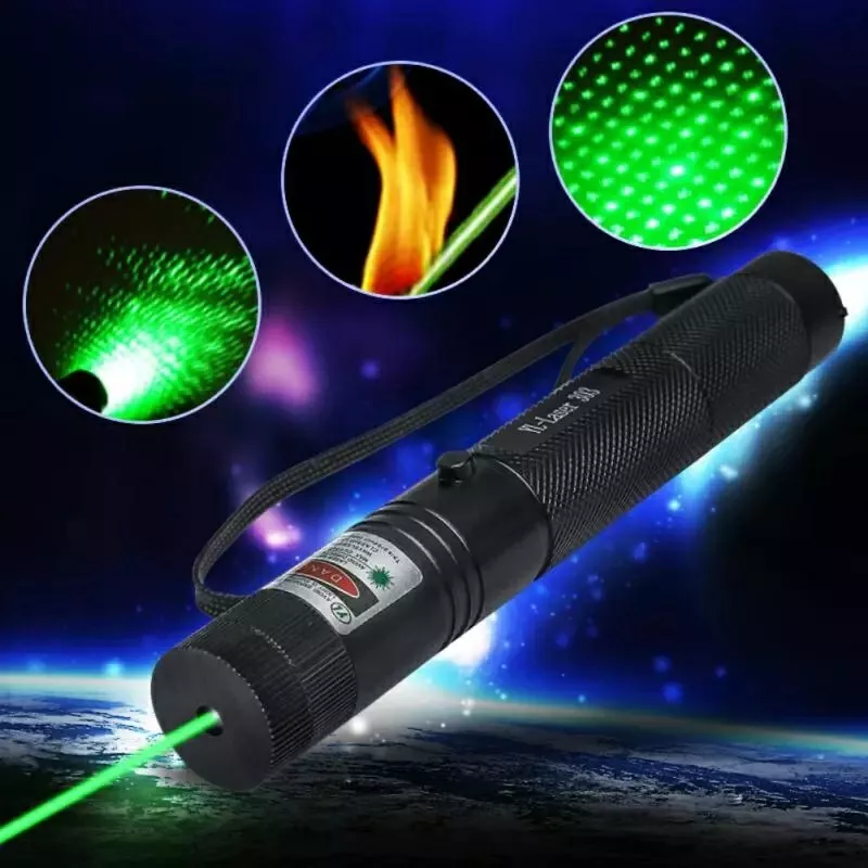 GREEN 1mW 10KM LONG 301 POWERFUL GREEN LASER POINTER NEW + 18650 BATTERY