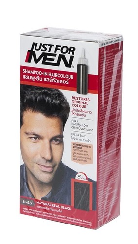 NUOVO Just for Men Shampoo-In Colore Capelli Colorante Uomo # Naturale Real Black - Foto 5 di 9