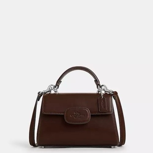 Borsa Coach Eliza Mini con manico superiore CW182 Sliver/Maple nuova con etichetta - Foto 6 di 11