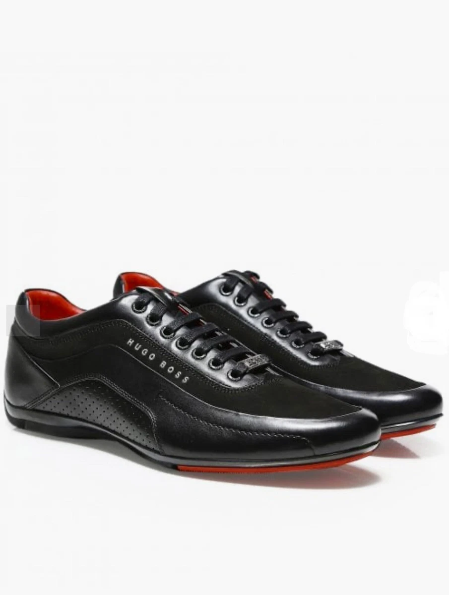 Hugo Boss Black Leather Sneakers Men s Shoes Size US 10.5 eBay