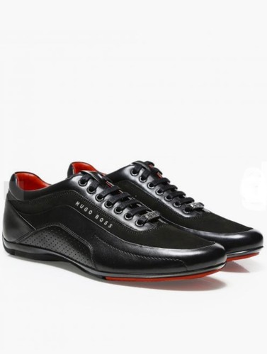 Hugo Boss Black Leather Sneakers Men's 