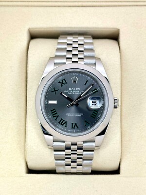 NEW 2025 Rolex Datejust 41mm 126300 Stainless Steel Jubilee Wimbledon Dial