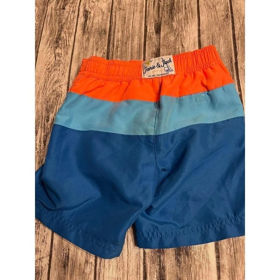 Bañador niño Janie and Jack azul y melocotón talla 2T Foto 3 de 4