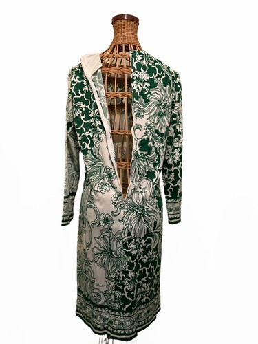 Gorgeous vintage Don Manuel of Miami green and cream floral print dress - Picture 4 of 10