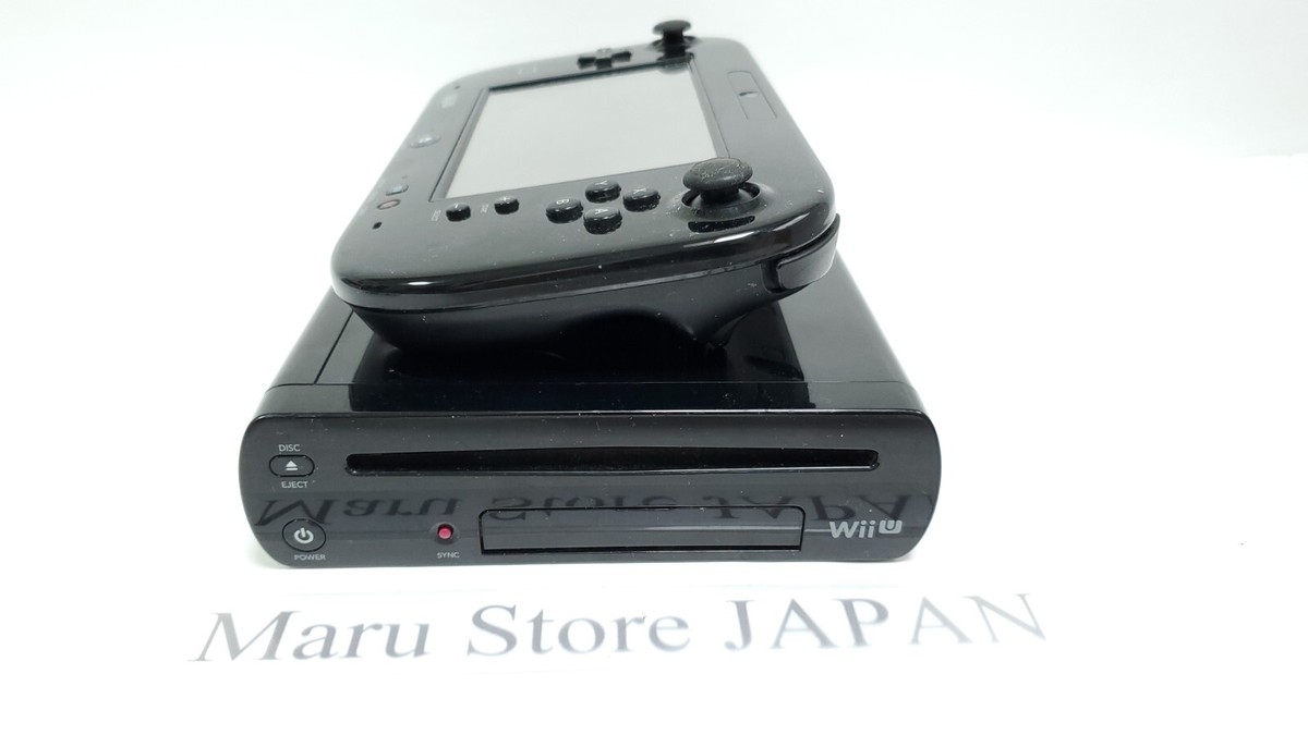 任天堂 - Wii U ＆ コントローラー Nintendo Wii U BLACK Console 32GB w/ Game Pad & Cable