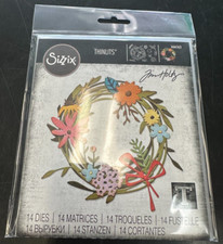 Sizzix Thinlits Dies By Tim Holtz 14/Pkg-Vault Funny Floral Wreath 666563 