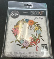 Sizzix Thinlits Dies By Tim Holtz 14/Pkg-Vault Funny Floral Wreath (666563)