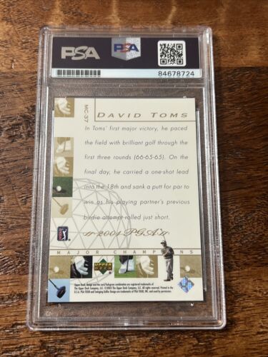 David Toms Signed Upper Deck Card Psa Dna Coa Slabbed Autographed PGA Golf - Picture 2 of 2
