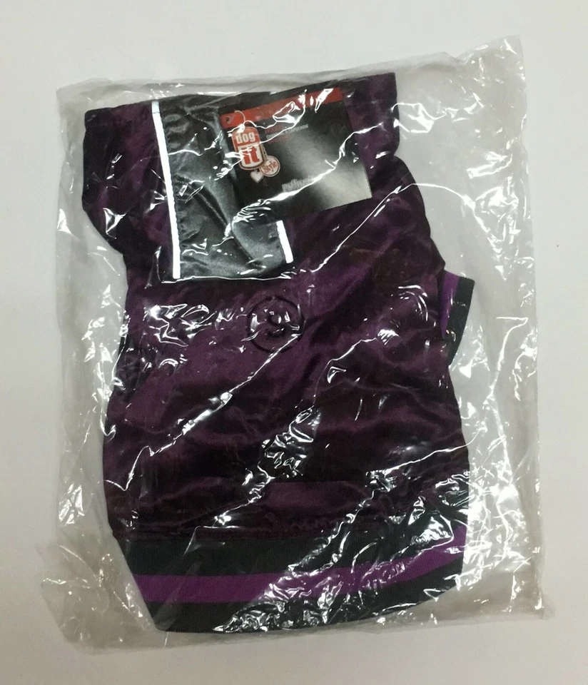 Jaqueta com capuz reflexiva para cães roxa e cinza resistente à água - Imagem 4 de 4