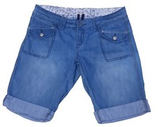 Rip Curl Denim Jorts Jean Shorts - Womens Sz 12 Surf Rolled Up Legs Ripcurl