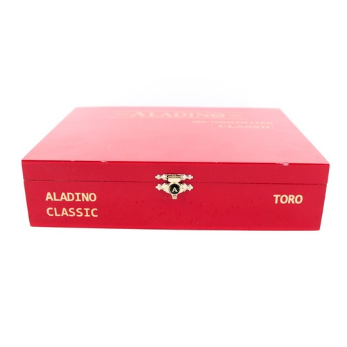 Caja de cigarros de madera vacía Aladino Toro Classic 50 x 6 8,25" x 6,5" x 2" - Imagen 5 de 12