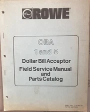 Rowe OBA 1 and 5 Field Service Manual and Parts Catalog