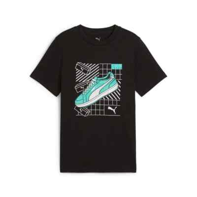 PUMA GRAPHICS TEE IV T-SHIRT, PUMA BLACK KINDER 686661 01 ORIGINAL