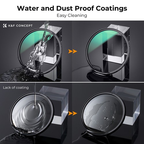K&F Concept Lens Filter CPL Ultra Low Reflection NANO X 49mm 52mm 67mm 77mm 82mm - Picture 8 of 8
