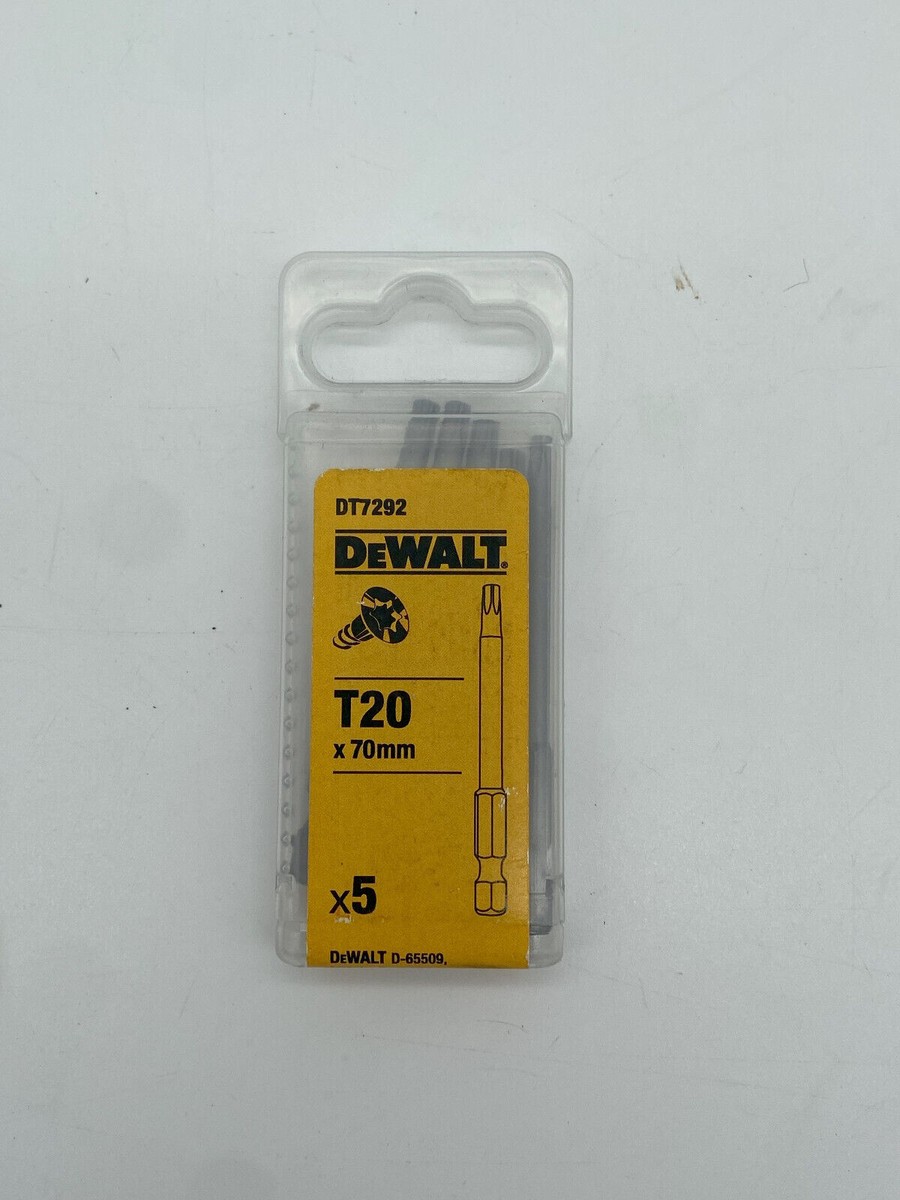 DeWalt Torsion Schrauberbits DT7292 – T20, 70 Mm, 5 Stück, Aus Europäischem Qualitätsstahl