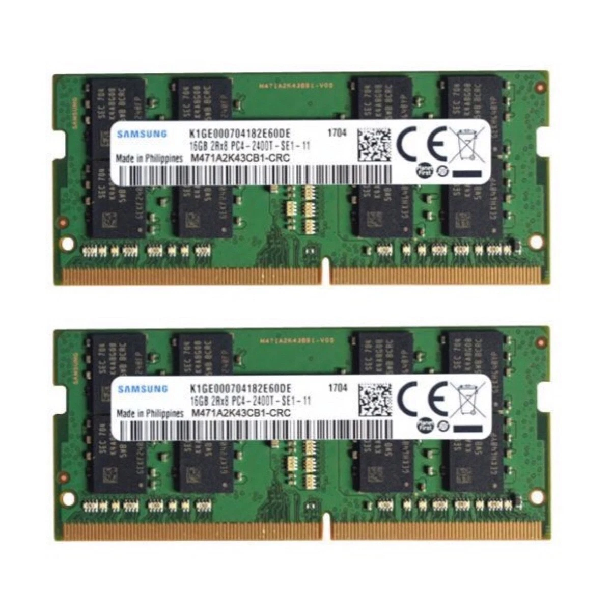 Samsung Computer PC4-19200 (DDR4-2400) Bus Speed RAM 2 Modules for