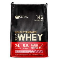 OPTIMUM NUTRITION 100% Gold Standard Whey Protein Delicious Strawberry 10 lb Bag
