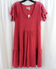NWT Anthropologie Saturday Sunday Pink Rose Cotton Blend Dress XS