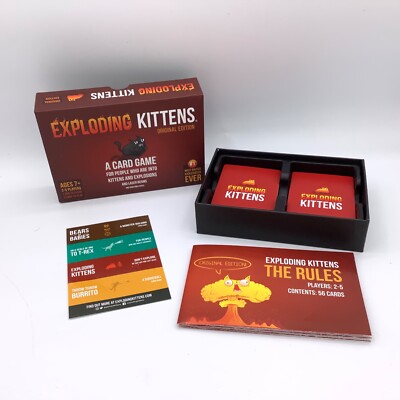 Exploding Kittens Party Card Game Original Edition  2-5 Players Age 7 + Complete