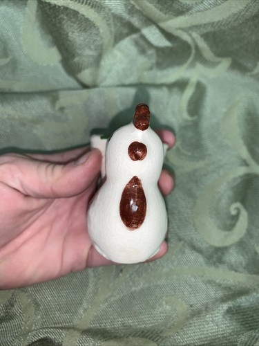 Maceta de cerámica en miniatura con carro tirador de pollo verde-marrón-crema - Imagen 4 de 6